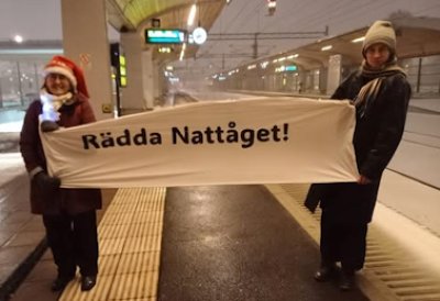 Luciaaktionen 2024, på perrongen